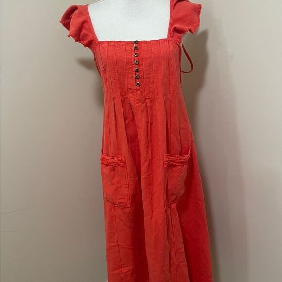 Pilcro Flutter Sleeve Midi Dress Anthropologie Denim Button New XXS 
NWT $160 - Picture 6 of 10